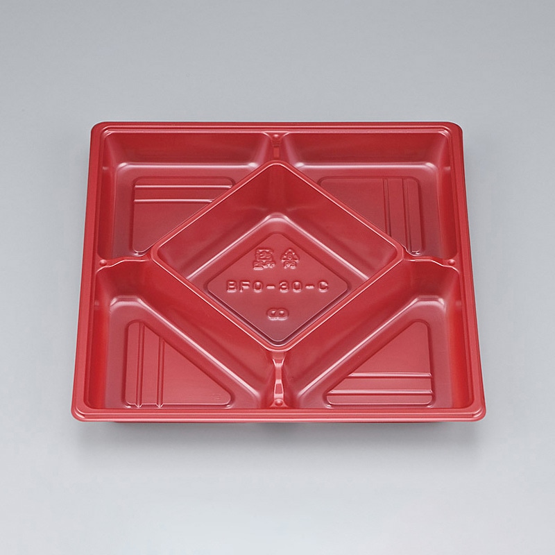シーピー化成 弁当容器　中仕切 BFO-30-C 赤BS 50枚/袋（ご注文単位12袋）【直送品】