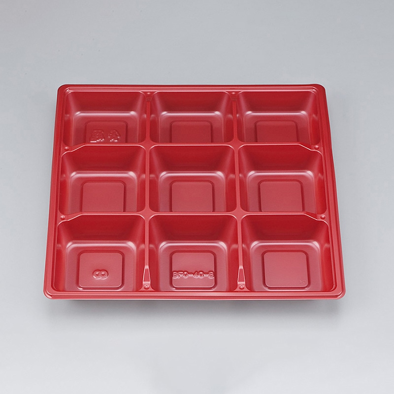 シーピー化成 弁当容器 中仕切 BFO-40-B 赤BS 50外袋/袋(ご注文単位12袋)【直送品】