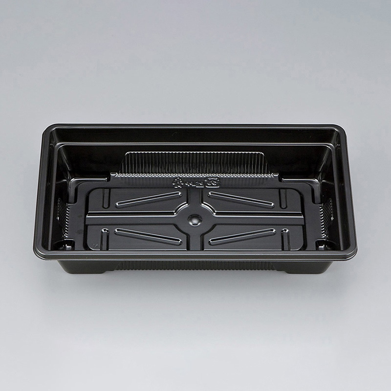 シーピー化成 弁当容器　本体 BFO-90 黒 50枚/袋（ご注文単位24袋）【直送品】