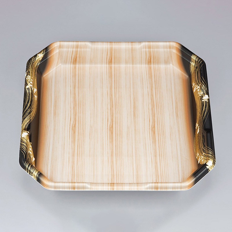 シーピー化成 精肉用トレー L-カク3 筆木目 50枚/袋(ご注文単位6袋)【直送品】