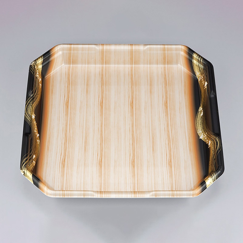 シーピー化成 精肉用トレー L-カク5 筆木目 50枚/袋(ご注文単位6袋)【直送品】