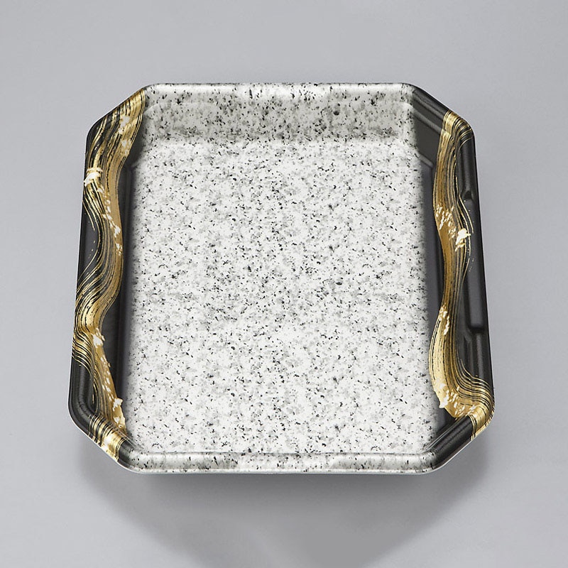 >シーピー化成 精肉用トレー L-カク2.5 筆みかげ 50枚/袋(ご注文単位8袋)【直送品】