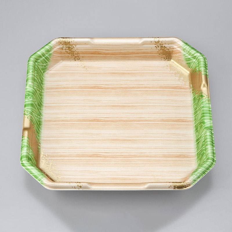 シーピー化成 精肉用トレー L-カク3 浜唄緑 50枚/袋（ご注文単位6袋）【直送品】