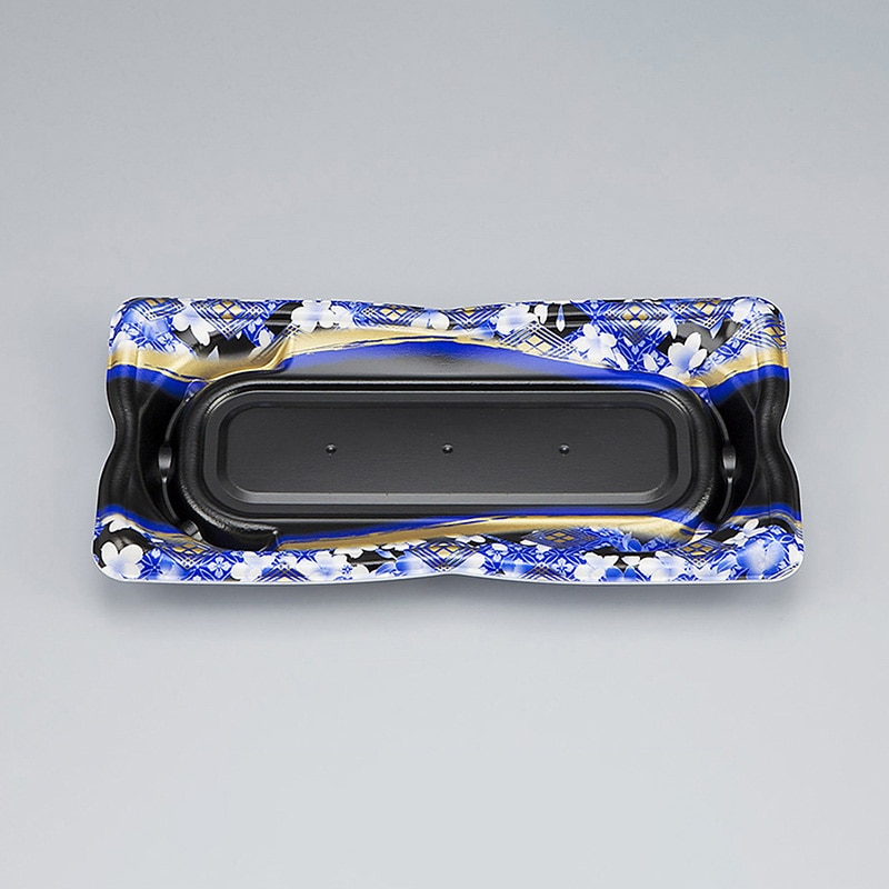 シーピー化成 寿司容器　SF華皿　本体 14 花かざり青 50枚/袋（ご注文単位24袋）【直送品】