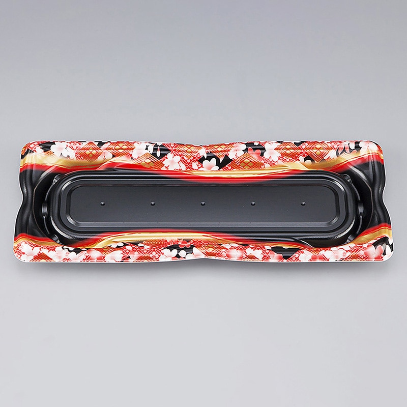 シーピー化成 寿司容器　SF華皿　本体 16 花かざり赤 50枚/袋（ご注文単位20袋）【直送品】