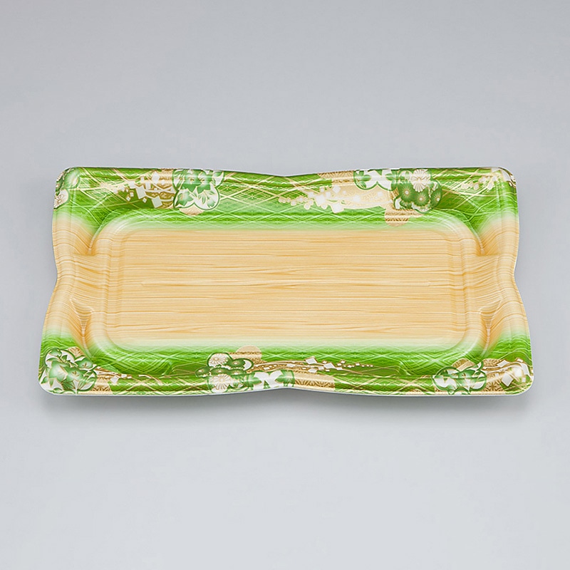 シーピー化成 寿司容器　SF華皿　本体 25 小町緑 50枚/袋（ご注文単位16袋）【直送品】