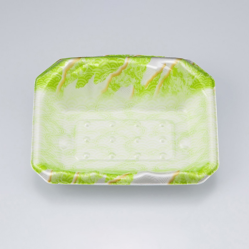 シーピー化成 刺身用トレー　SFサシミ 62 大海緑 50枚/袋（ご注文単位24袋）【直送品】