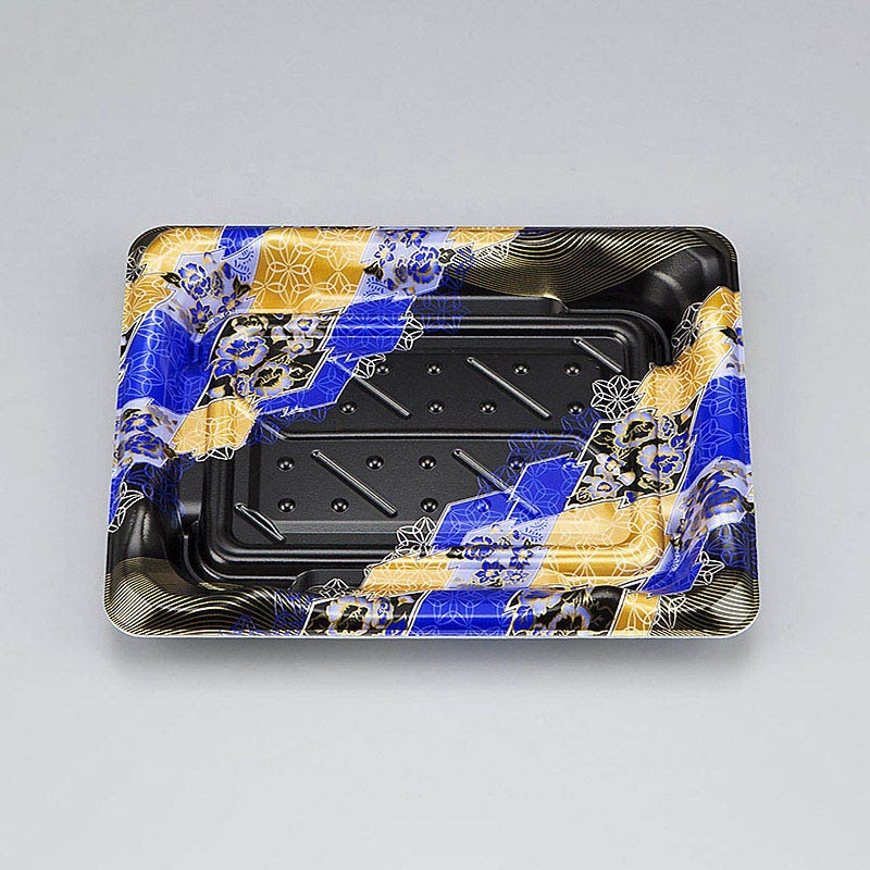 シーピー化成 寿司容器　SF港　本体 23 ななみ青 50枚/袋（ご注文単位24袋）【直送品】