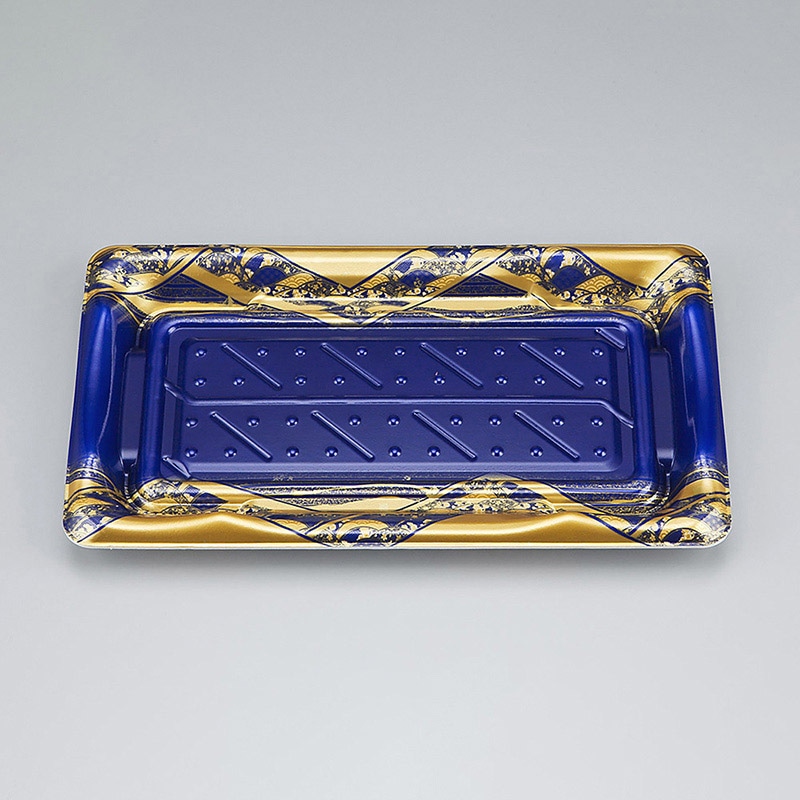 シーピー化成 寿司容器 SF港 本体 25 八重波紺 50枚/袋(ご注文単位16袋)【直送品】