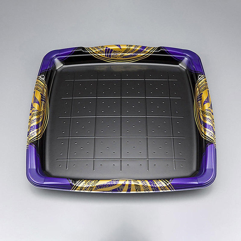 シーピー化成 寿司容器　SF剛力　本体 6 風雅紫 10枚/袋（ご注文単位10袋）【直送品】