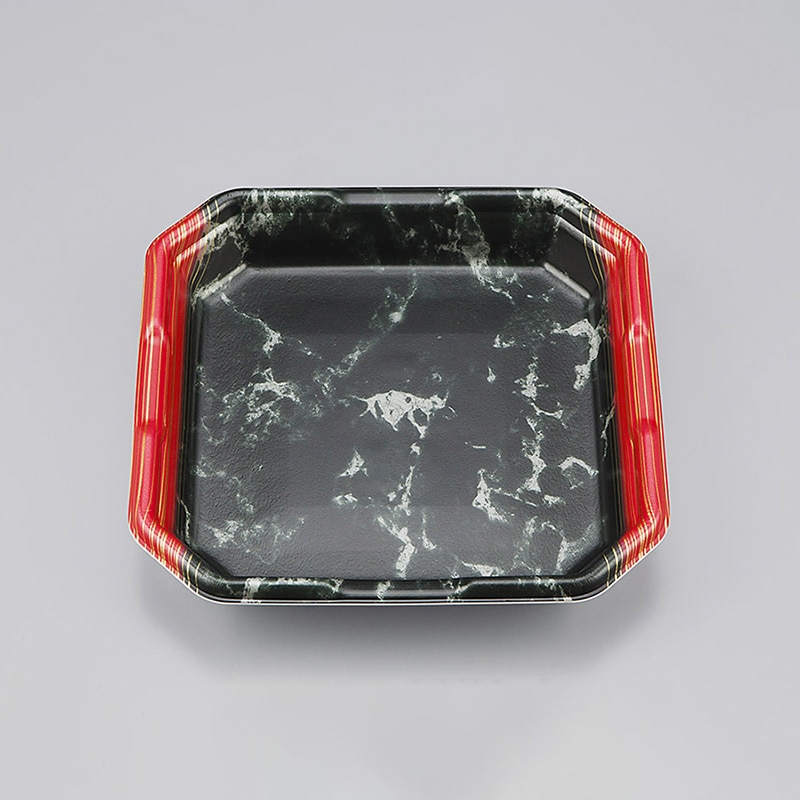 シーピー化成 精肉用トレー L-カク2 大理石赤 50枚/袋（ご注文単位12袋）【直送品】