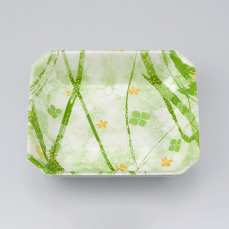 シーピー化成 惣菜用トレー V-惣菜28深 よつば緑 50枚/袋(ご注文単位40袋)【直送品】