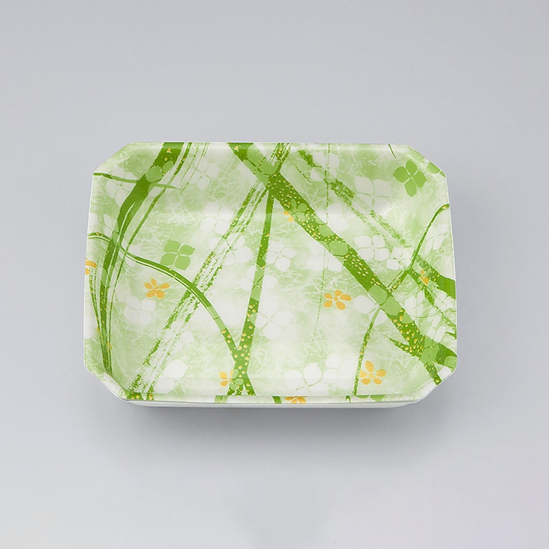 シーピー化成 惣菜用トレー V-惣菜35深 よつば緑 50枚/袋(ご注文単位40袋)【直送品】