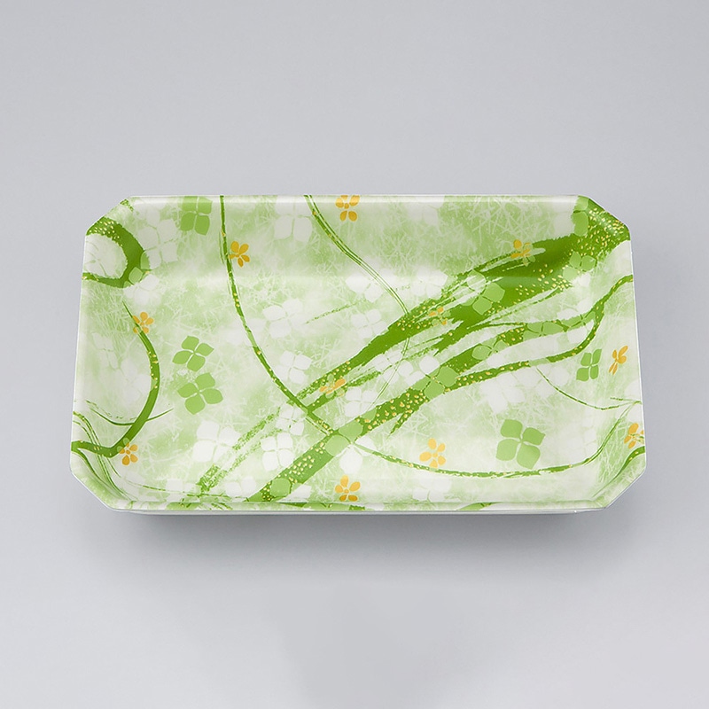 シーピー化成 惣菜用トレー V-惣菜50深 よつば緑 50枚/袋(ご注文単位30袋)【直送品】