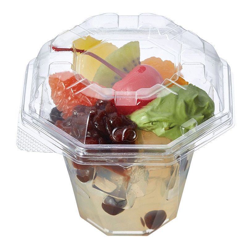 シーピー化成 製菓資材 フルーツ・スイーツ容器 COPNアクア八角 9(130ml) 嵌合蓋 50枚/袋