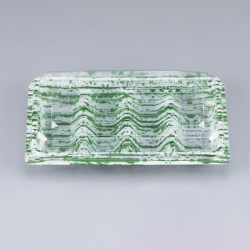 シーピー化成 嵌合フードパック 巻き寿司用 KL-18-10B(NT) 竹皮緑 50枚/袋(ご注文単位24袋)【直送品】