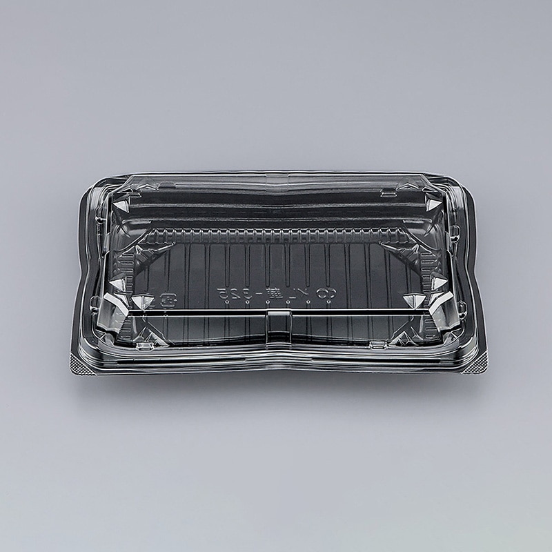 シーピー化成 嵌合フードパック KL華-325(N) 黒 50枚/袋(ご注文単位24袋)【直送品】