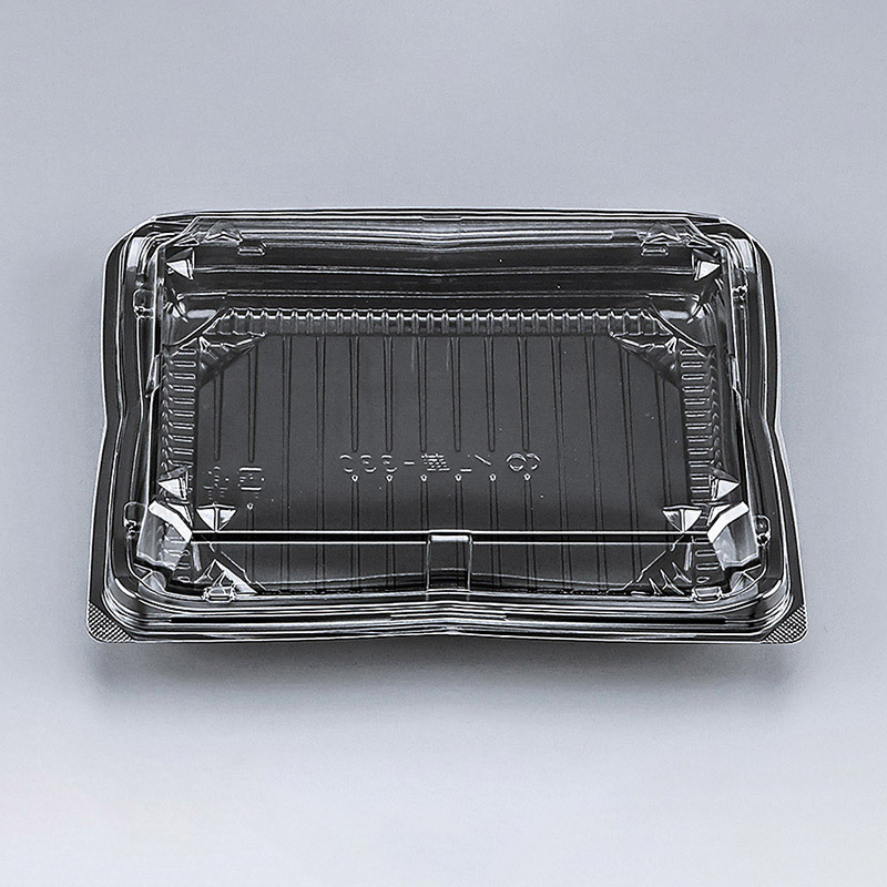 シーピー化成 嵌合フードパック KL華-330(N) 黒 50個/袋(ご注文単位18袋)【直送品】