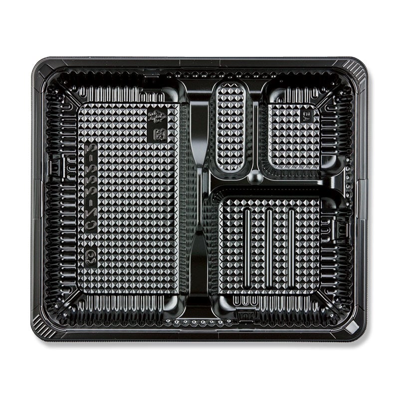 シーピー化成 弁当容器 CZ-222-2 BS黒 本体(N) 50枚/袋