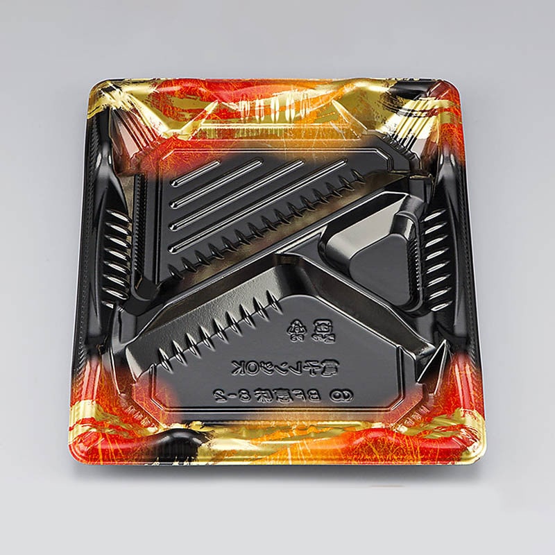 シーピー化成 弁当容器 BF恵味 本体 8-2(N) 天舞赤 50枚/袋(ご注文単位12袋)【直送品】