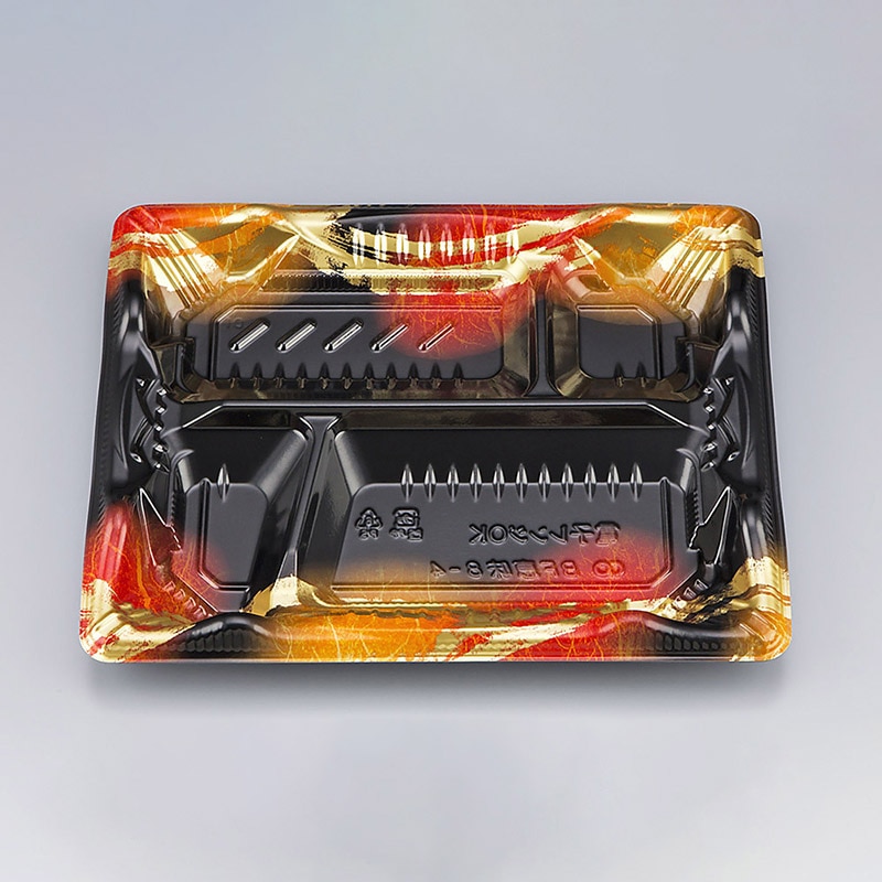 シーピー化成 弁当容器 BF恵味 本体 8-4(N) 天舞赤 50枚/袋(ご注文単位12袋)【直送品】