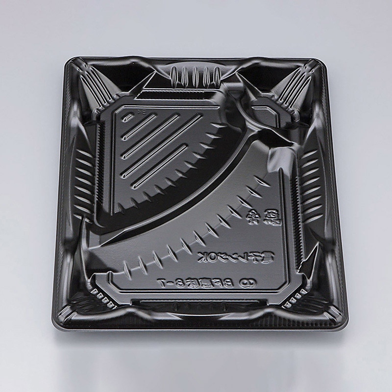 シーピー化成 弁当容器 BF恵味 本体 8-7(N) 黒 50枚/袋(ご注文単位12袋)【直送品】