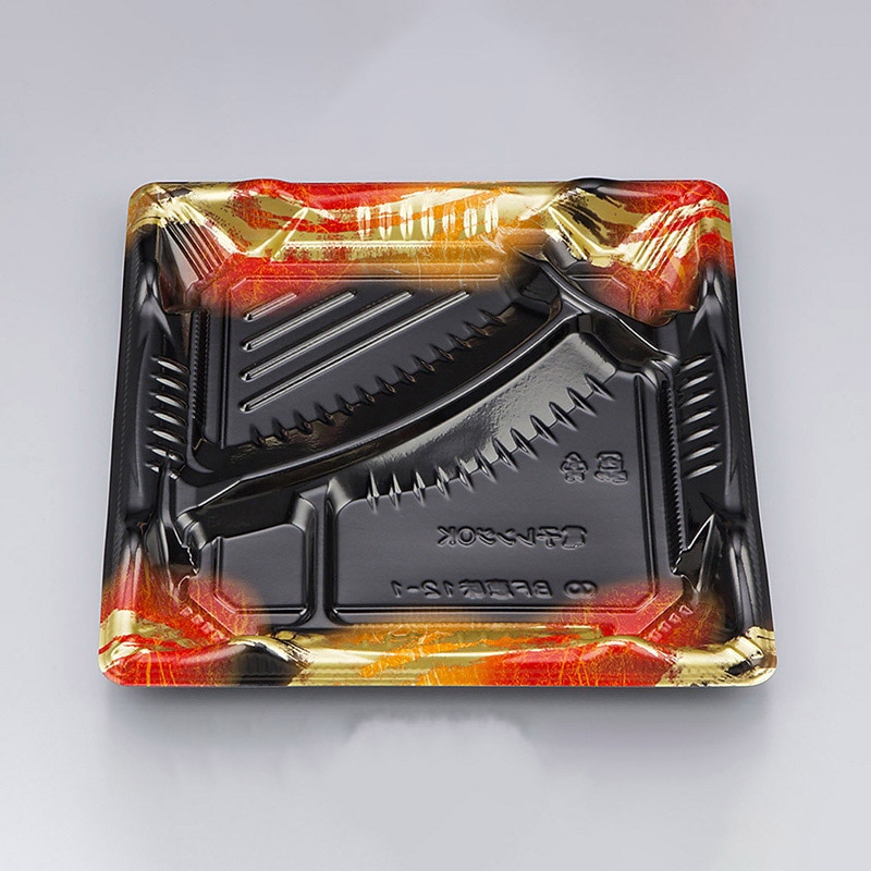 シーピー化成 弁当容器　BF恵味　本体 12-1（N） 天舞赤 50枚/袋（ご注文単位12袋）【直送品】