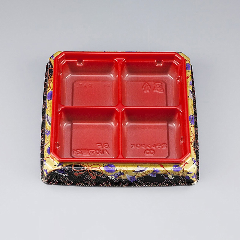 シーピー化成 弁当容器　BFハカマ膳　本体 21（N） こづち赤 50枚/袋（ご注文単位12袋）【直送品】