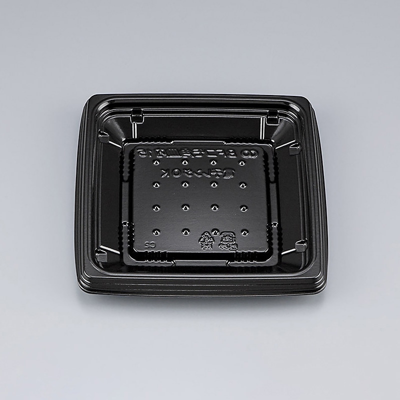 シーピー化成 惣菜容器 BFコモ角皿内 本体 15(N) 黒 50枚/袋(ご注文単位18袋)【直送品】