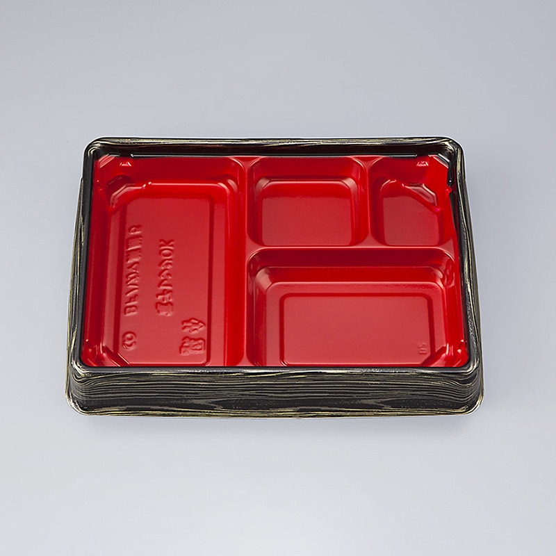 シーピー化成 弁当容器　BFハカマ集膳　本体 5（N） 金板目 50枚/袋（ご注文単位12袋）【直送品】