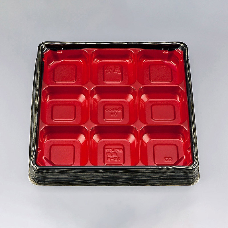 シーピー化成 弁当容器　BFハカマ集膳　本体 15-9（N） 金板目 50枚/袋（ご注文単位8袋）【直送品】