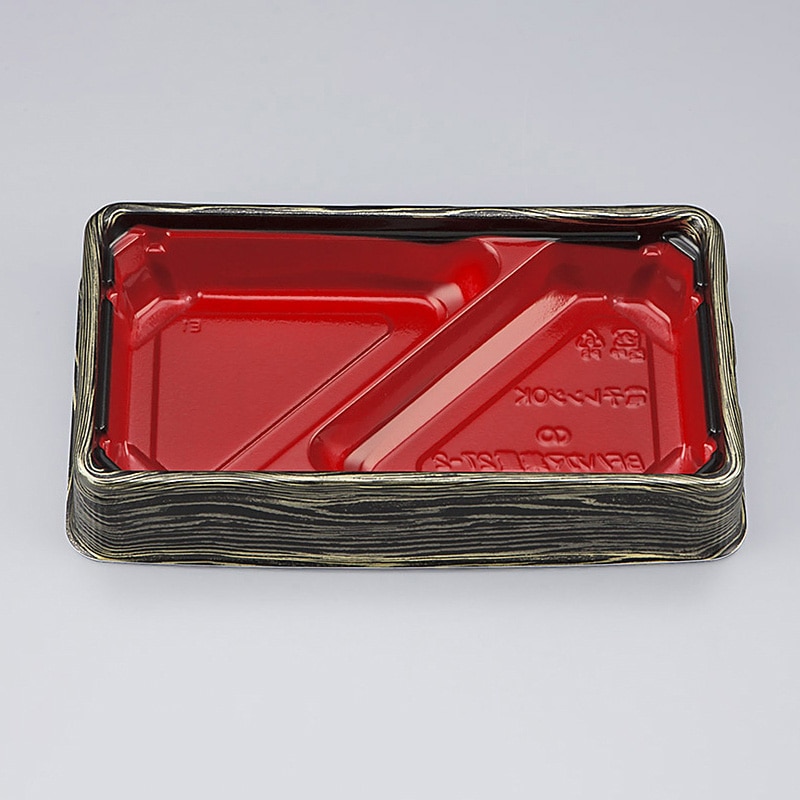 シーピー化成 お重容器 BFハカマ集重 本体 27-2(N) 金板目 50枚/袋(ご注文単位16袋)【直送品】