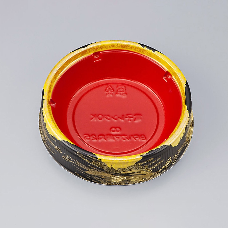 シーピー化成 米飯容器 BFハカマ集丸 本体 25(N) みやこ扇赤 50枚/袋(ご注文単位12袋)【直送品】