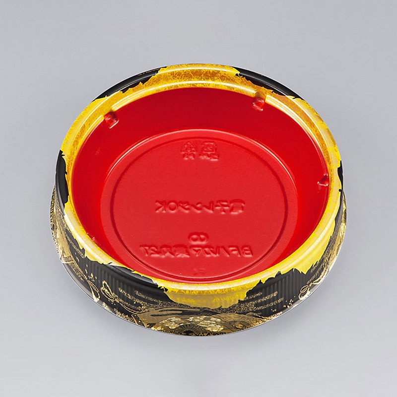 シーピー化成 米飯容器 BFハカマ集丸 本体 27(N) みやこ扇赤 50枚/袋(ご注文単位12袋)【直送品】