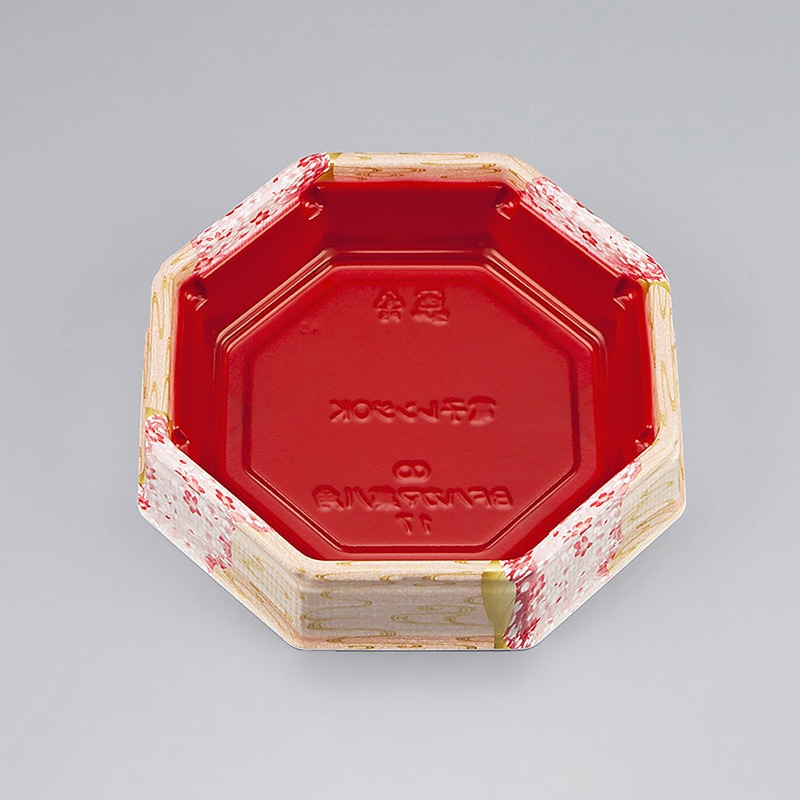 シーピー化成 米飯容器 BFハカマ集八角 本体 17(N) 花風月 50枚/袋(ご注文単位12袋)【直送品】