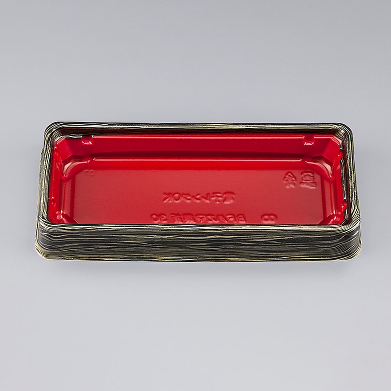 >シーピー化成 寿司容器 BFハカマ集折 本体 30(N) 金板目 50枚/袋(ご注文単位16袋)【直送品】