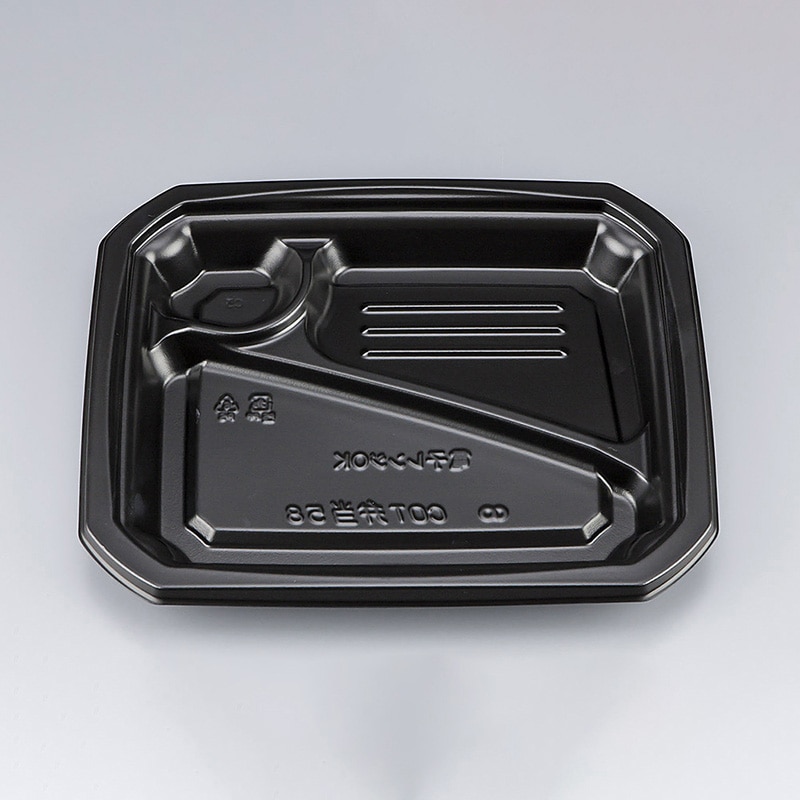 シーピー化成 弁当容器　COT弁当　本体 58（N） 黒 50枚/袋（ご注文単位16袋）【直送品】