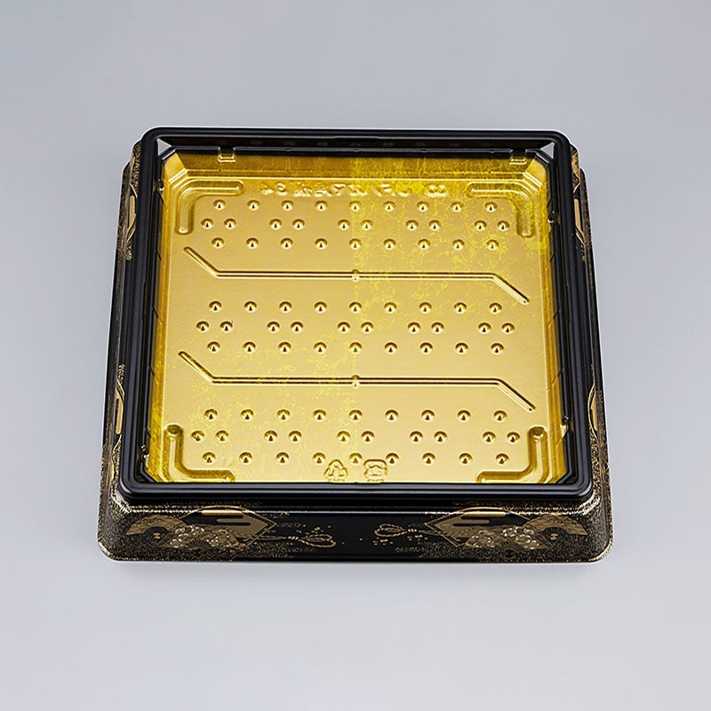 シーピー化成 寿司容器　UFハカマ角桶　本体 34（N） みやこ扇 10枚/袋（ご注文単位28袋）【直送品】