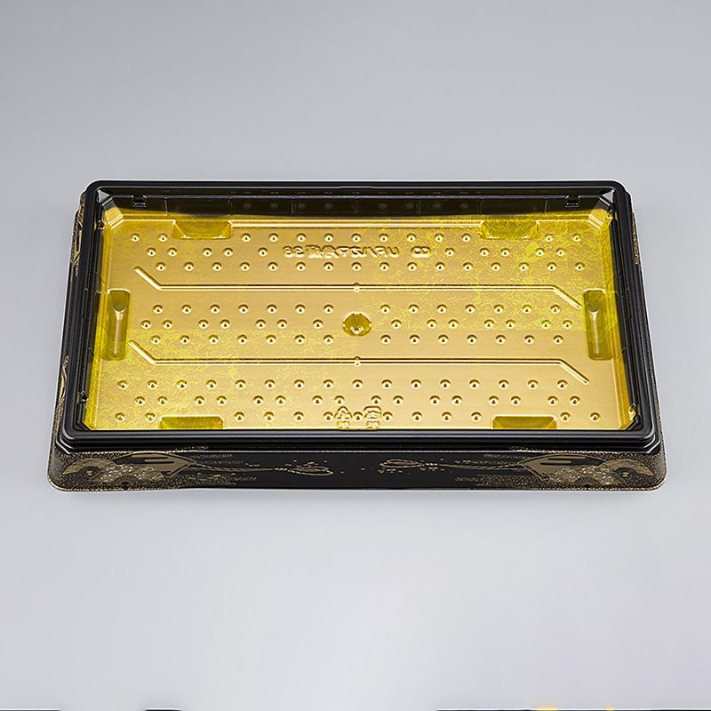 シーピー化成 寿司容器　UFハカマ角桶　本体 38（N） みやこ扇 10枚/袋（ご注文単位24袋）【直送品】