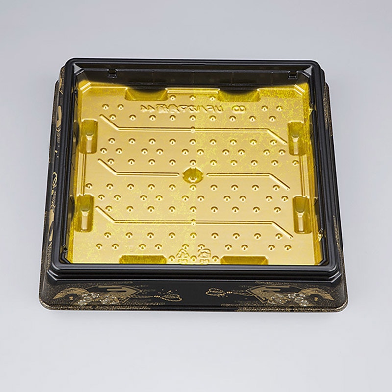 シーピー化成 寿司容器　UFハカマ角桶　本体 44（N） みやこ扇 10枚/袋（ご注文単位28袋）【直送品】