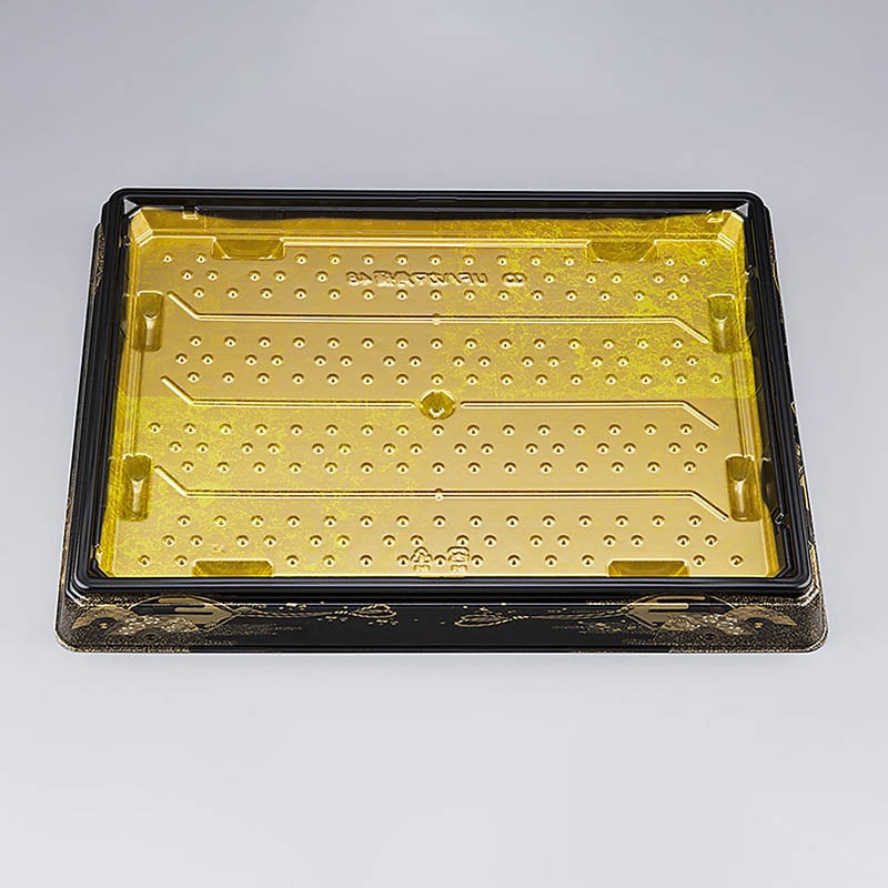 シーピー化成 寿司容器　UFハカマ角桶　本体 48（N） みやこ扇 10枚/袋（ご注文単位18袋）【直送品】