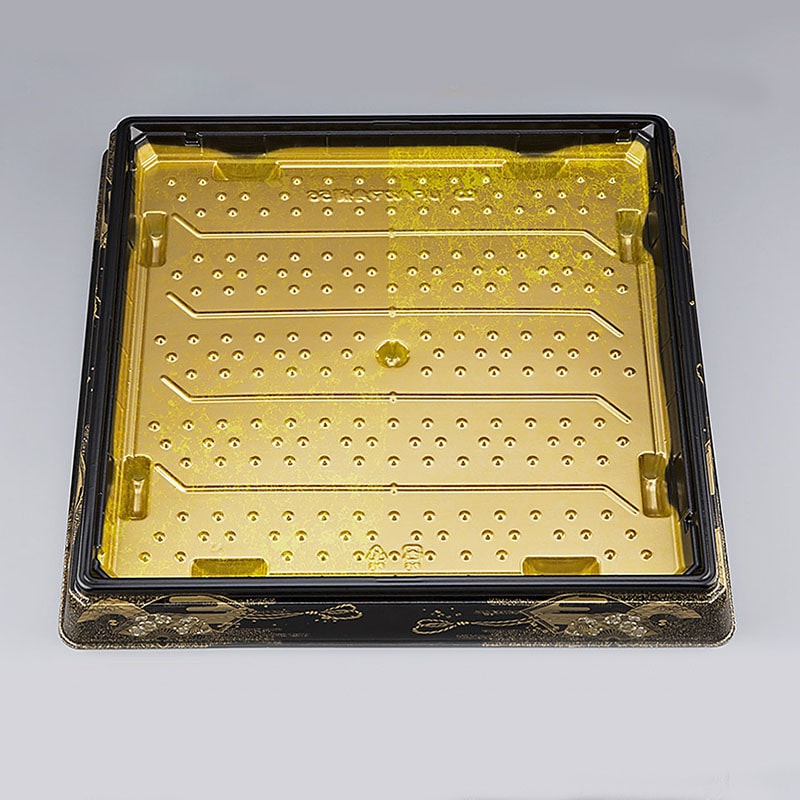 シーピー化成 寿司容器　UFハカマ角桶　本体 56（N） みやこ扇 10枚/袋（ご注文単位12袋）【直送品】