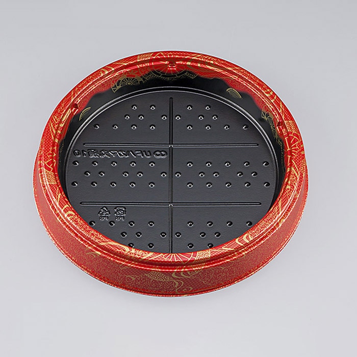 シーピー化成 寿司容器　UFハカマ丸桶　本体 10（N） 源氏車 10枚/袋（ご注文単位28袋）【直送品】