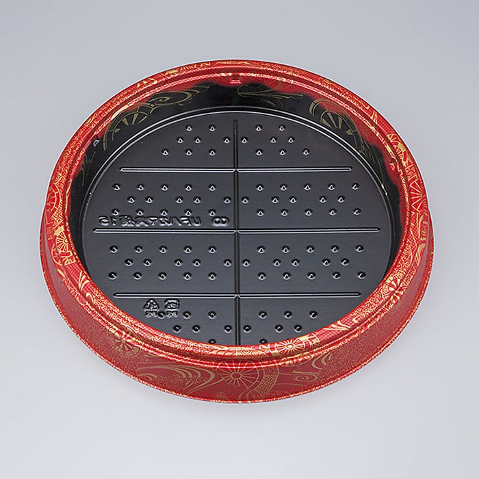 シーピー化成 寿司容器　UFハカマ丸桶　本体 15（N） 源氏車 10枚/袋（ご注文単位24袋）【直送品】