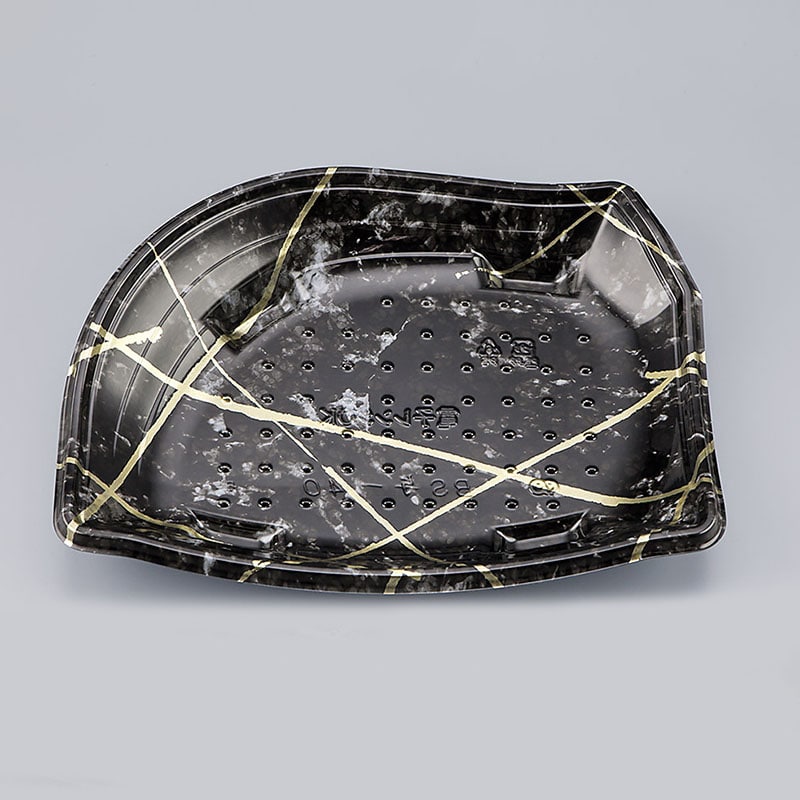 シーピー化成 刺身容器　BS与一　本体 40（N） 岩瀬黒 50枚/袋（ご注文単位12袋）【直送品】