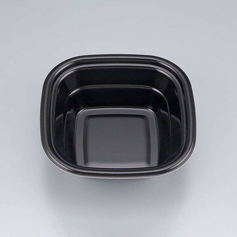 シーピー化成 丼容器　TN角丼　本体 17 黒 50枚/袋（ご注文単位18袋）【直送品】