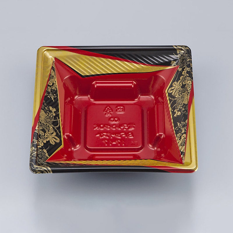 シーピー化成 弁当容器 BFツイスト 本体 17-17 辻風赤 50枚/袋(ご注文単位18袋)【直送品】