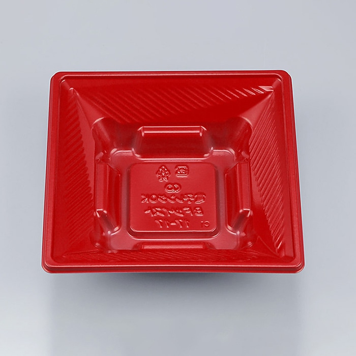 シーピー化成 弁当容器 BFツイスト 本体 17-17 朱 50枚/袋(ご注文単位18袋)【直送品】