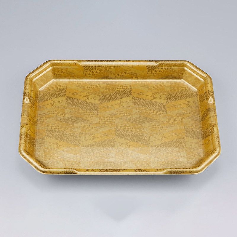 >シーピー化成 精肉用トレー L-カク4 真田金 50枚/袋(ご注文単位6袋)【直送品】