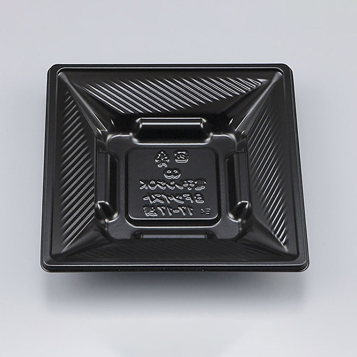 シーピー化成 弁当容器 BFツイスト 本体 17-17浅 黒 50枚/袋(ご注文単位18袋)【直送品】